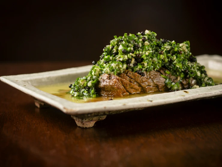 羊のロースト ニラミントソース